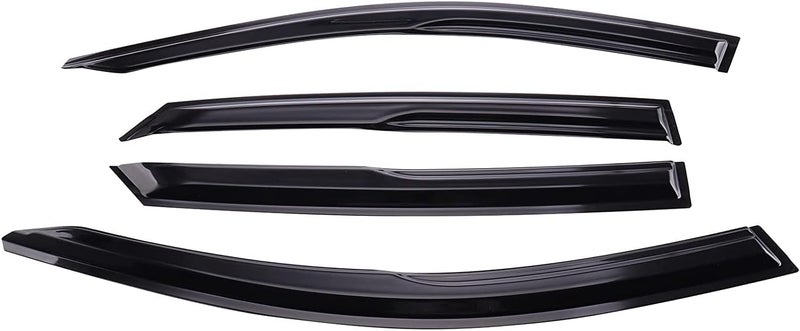 WONSABON Tape-On Window Visors Deflectors Rain Guards 4 Piece Set ‎Compatible with 2006-2011 Honda Civic 94944 - Image 3